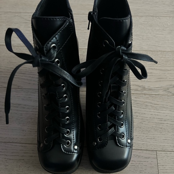 Jeffrey Campbell Leather Platform Heel Boots - Picture 4 of 5